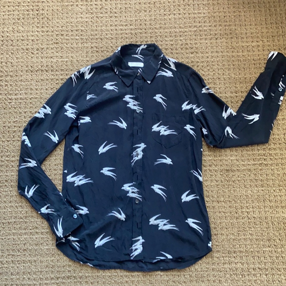 Equipment brand silk button down shirt